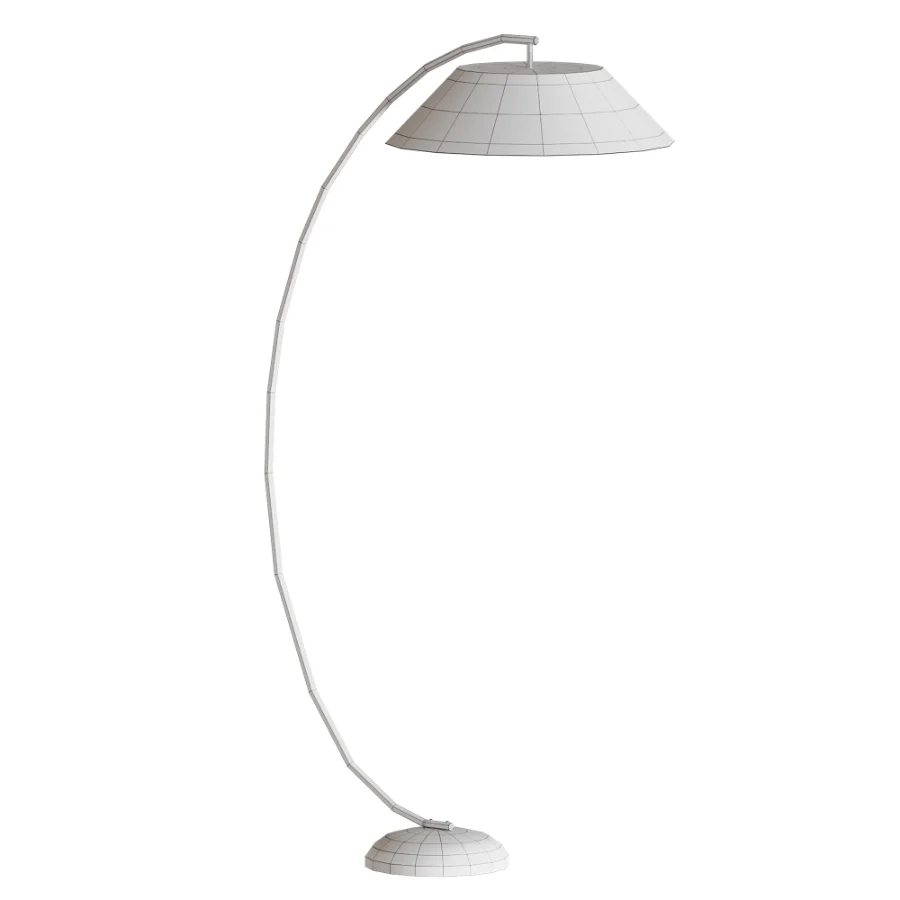 Circo arc bronze and linen floor lamp - Image 3