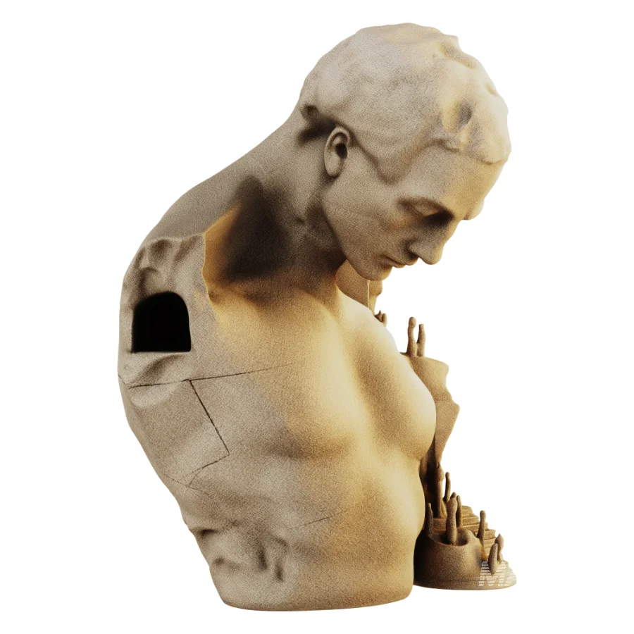 Surrealistic Classical Bust Architectural Sculpture - Image 4