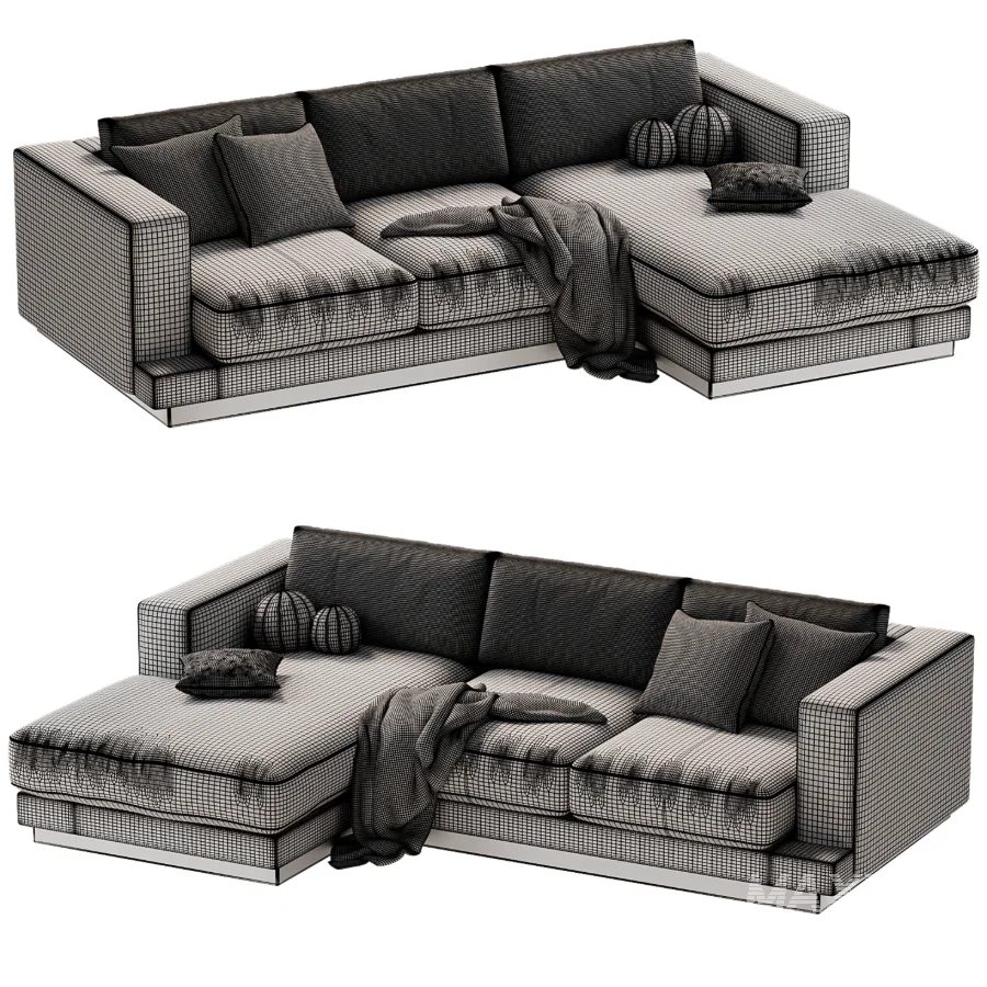 Tidal 2 Piece Sectional Sofa with Chaise Lounge - Image 4