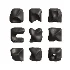 Wall Art Set of Modern Sculptural Clay Elements - Thumbnail 1