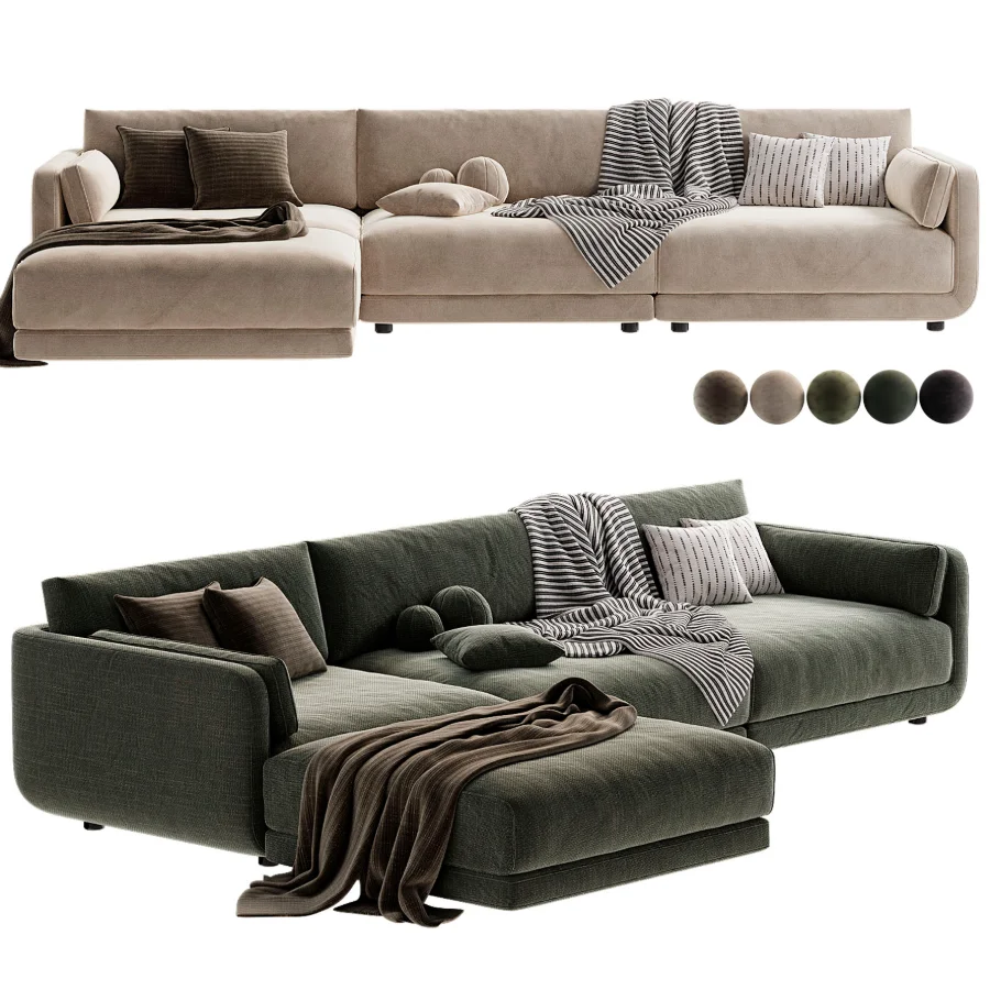 Naples Modular Upholstered Chaise L Sectional - Image 3