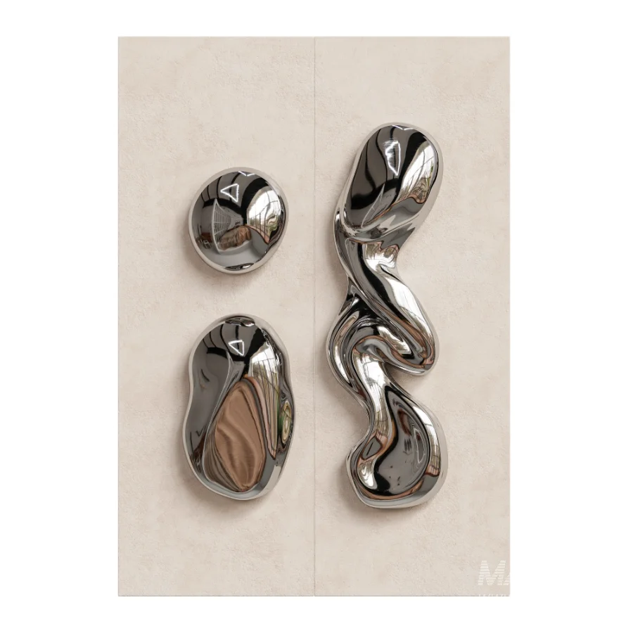 Chrome Bubble Wall Decor V15 - Image 2