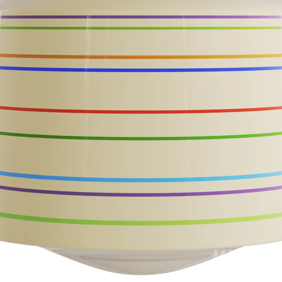 Prismatic Stripe Glass Flush Mount - Image 3