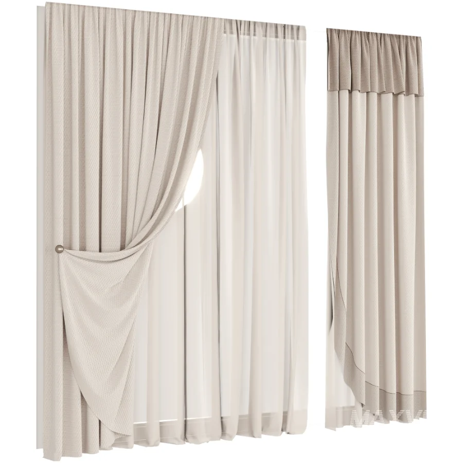 Silk and Cotton Curtain Set 130 - Image 4