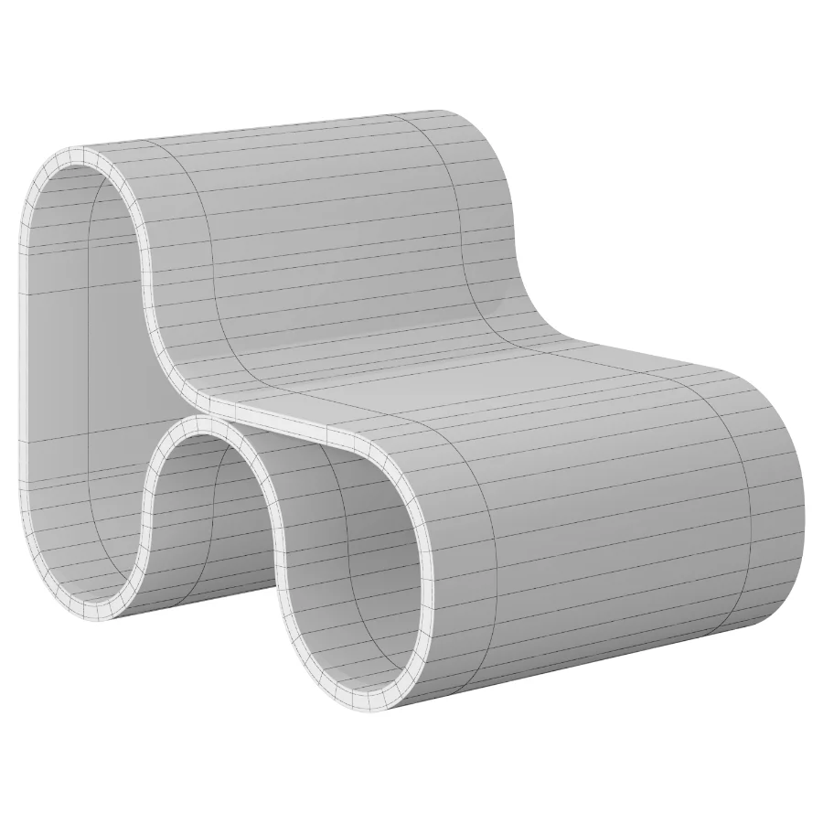 Eternity Lounge Chair Resin By Arda Yeniay | StudioTwentySeven - Image 3