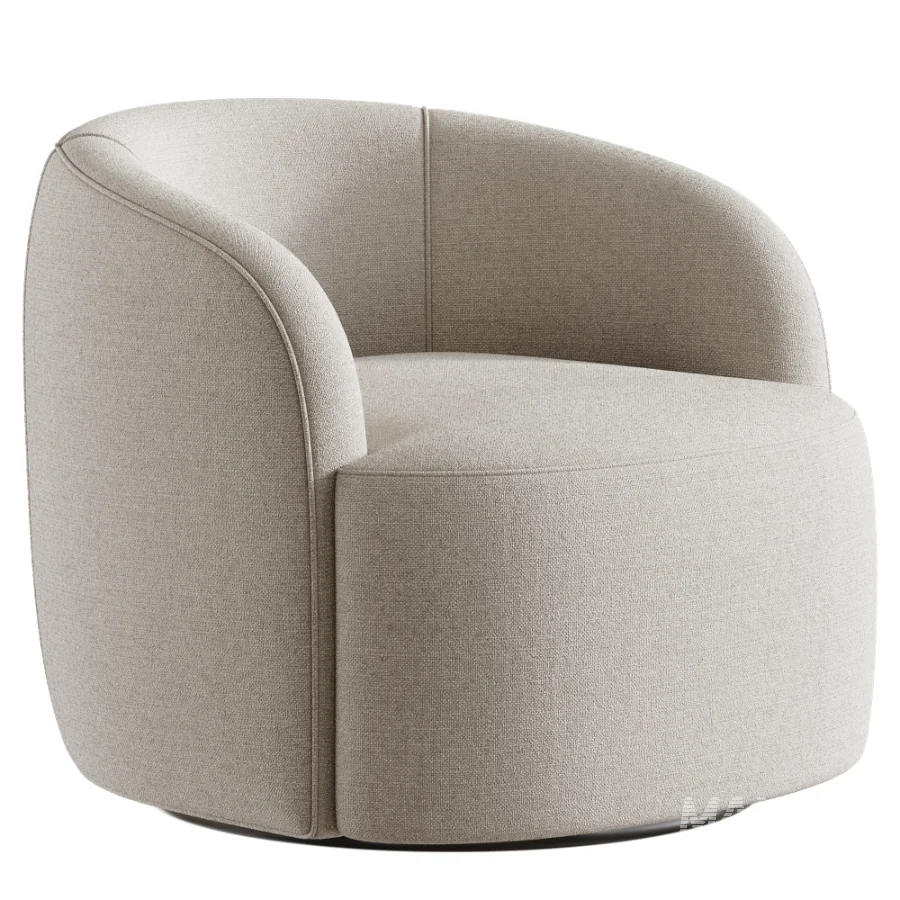 Gwyneth Ivory Boucle Swivel Chair by goop - Image 2