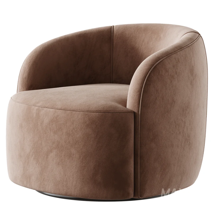 Gwyneth Ivory Boucle Swivel Chair by goop - Image 4