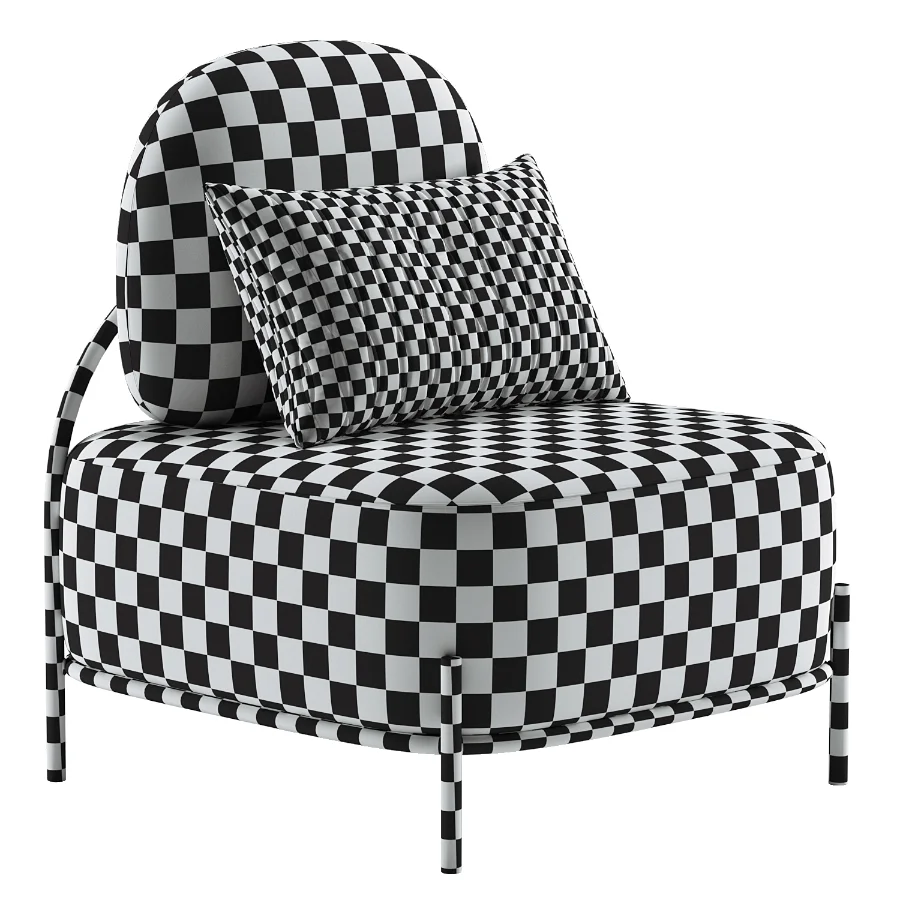 Yellow Linen Accent Chair - Image 7