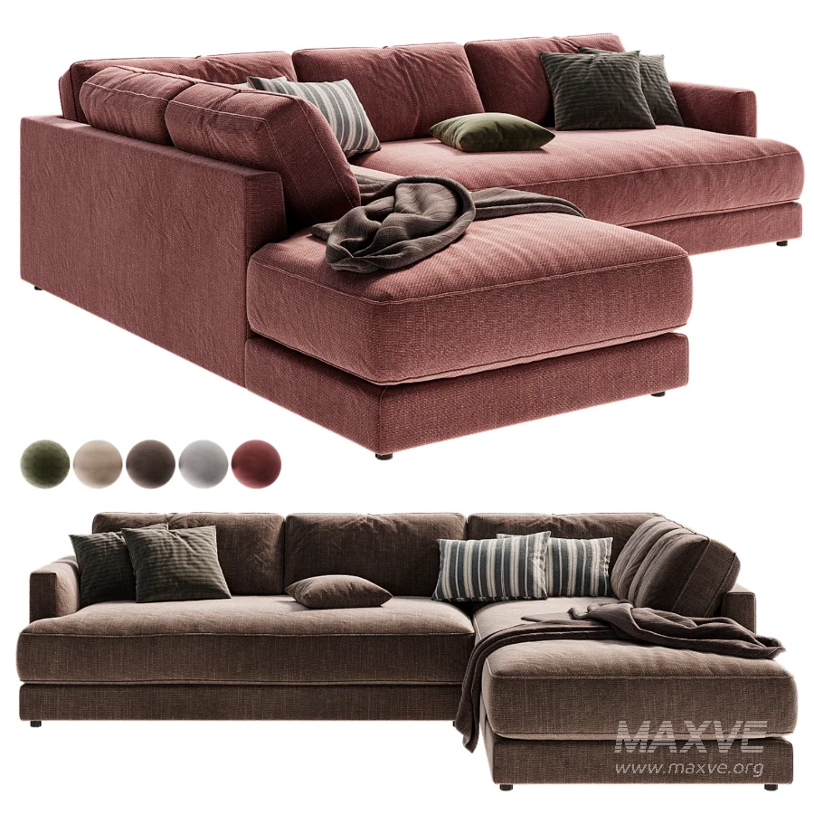 Haven 2 Piece Bumper Chaise Sectional - Image 2