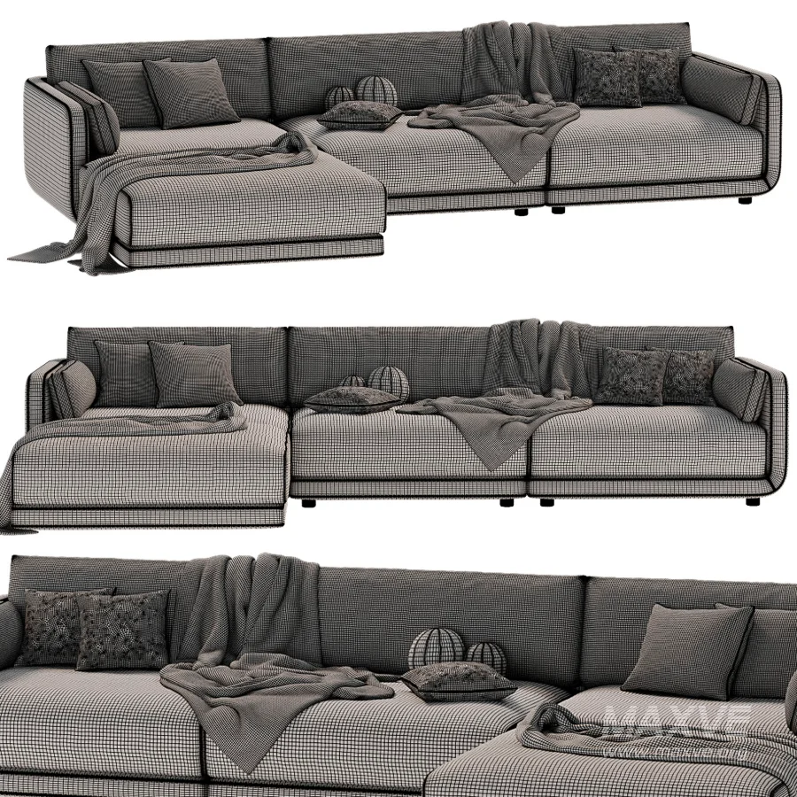 Naples Modular Upholstered Chaise L Sectional - Image 7