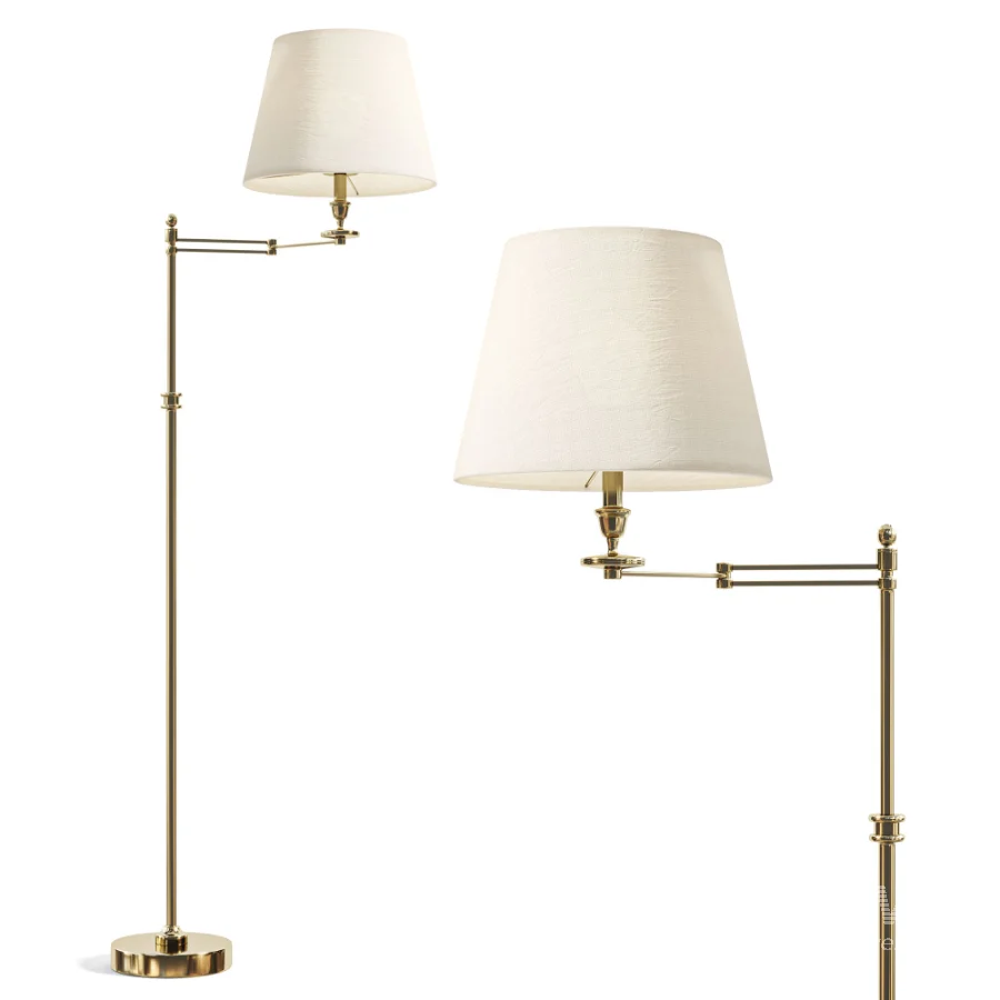 Brass Reading Floor Lamp - Image 3