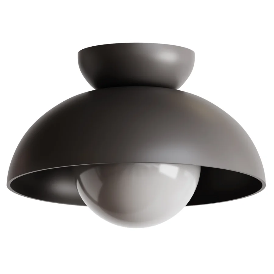 Modern Bowl Semi-Flush Mount Ceiling Light - Image 2