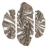 Modern Fluid Brass Metal Wall Decor Triptych - Thumbnail 3