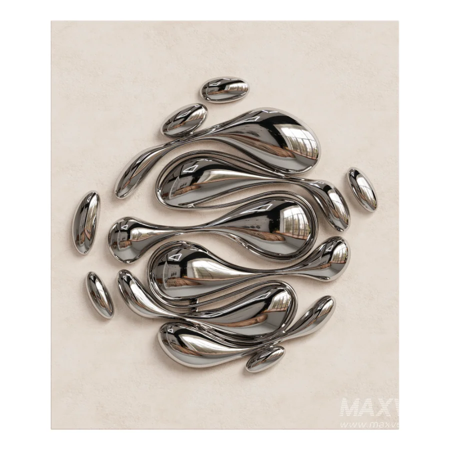 Modern Liquid Gold Flow Wall Decors - Image 2