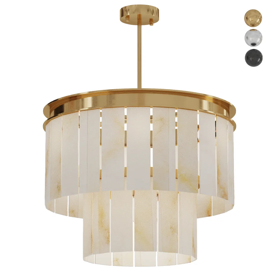 Afralia Marble Ceiling Chandelier Set3 - Image 1