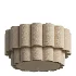 Folia large scalloped natural linen pendant - Thumbnail 2