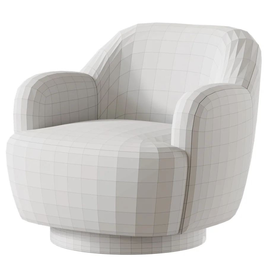 Spring Modern Upholstered Swivel Accent Chair - Image 5