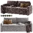 divan kartos velvet stone - Thumbnail 5