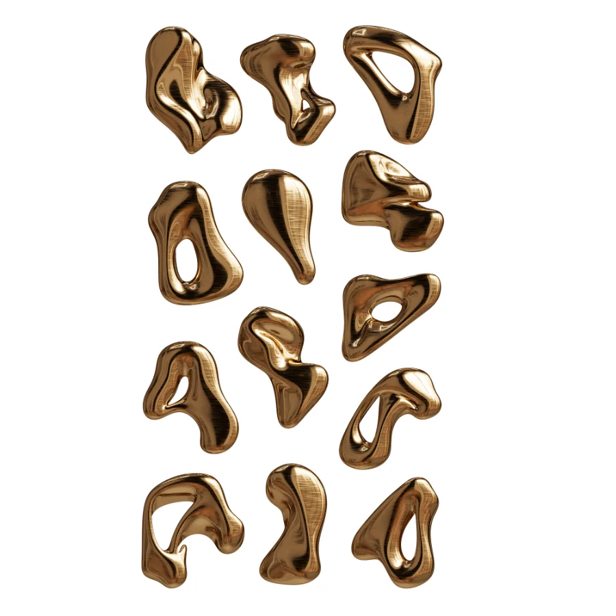 Abstract chrome wall decor 01 - Image 2