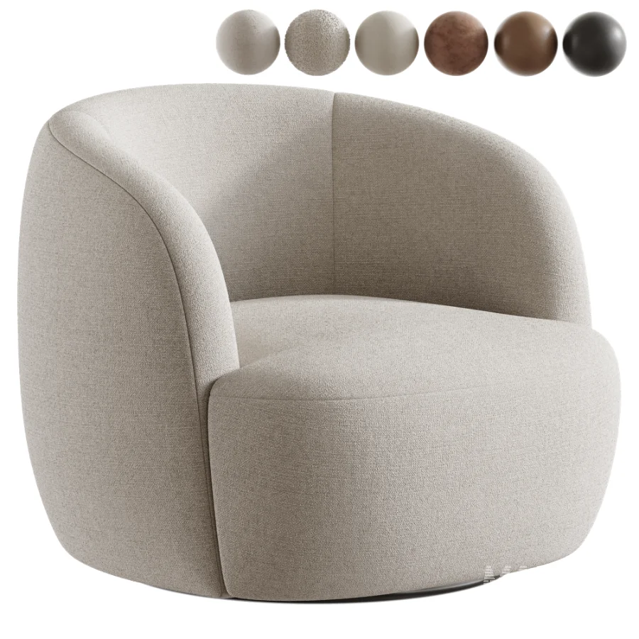 Tayson Swivel Armchair Stone - Image 1