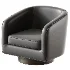 Velvet Boucle Upholstered Accent Chairs Swivel Barrel Chair - Thumbnail 1