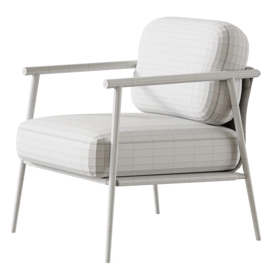 Telso Chenille Olive Armchair - Image 4