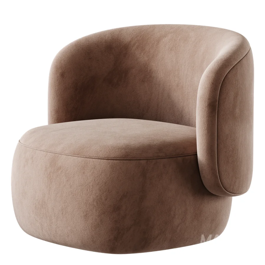 Pietra Curved Swivel Armchair - Image 2