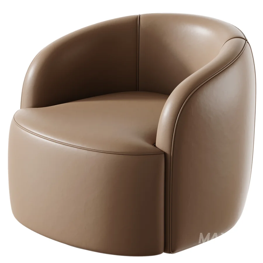 Gwyneth Ivory Boucle Swivel Chair by goop - Image 5