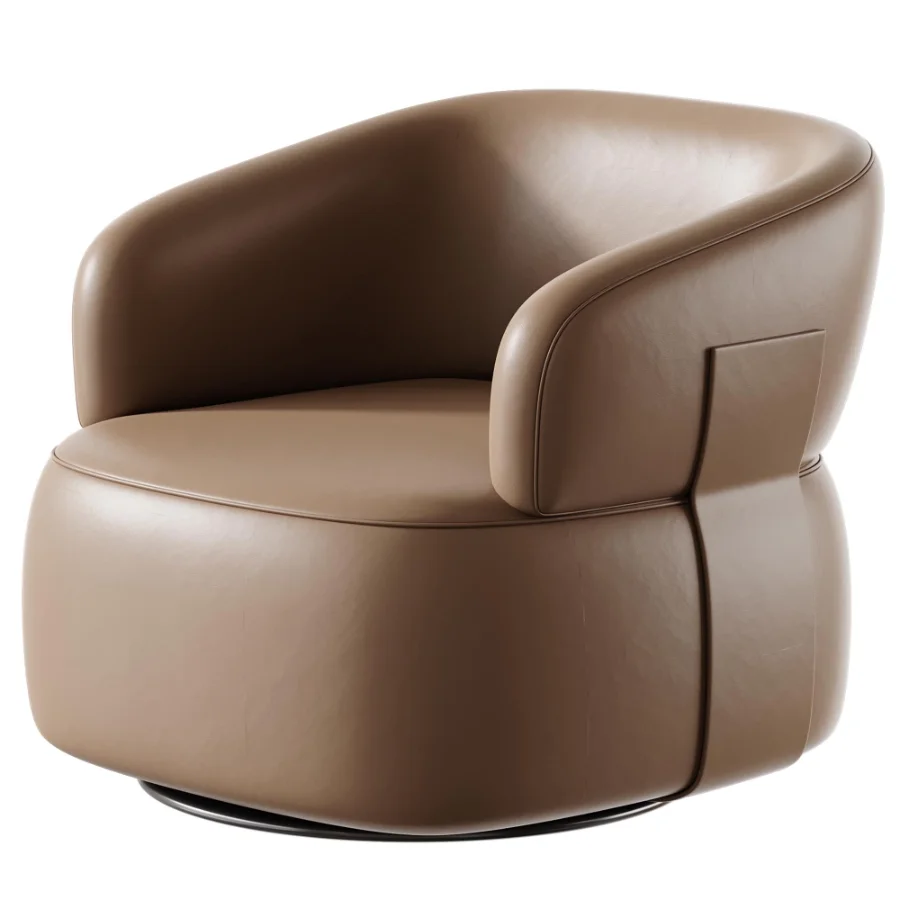 Hillip 360 Rotation Modern Barrel Chair - Image 5