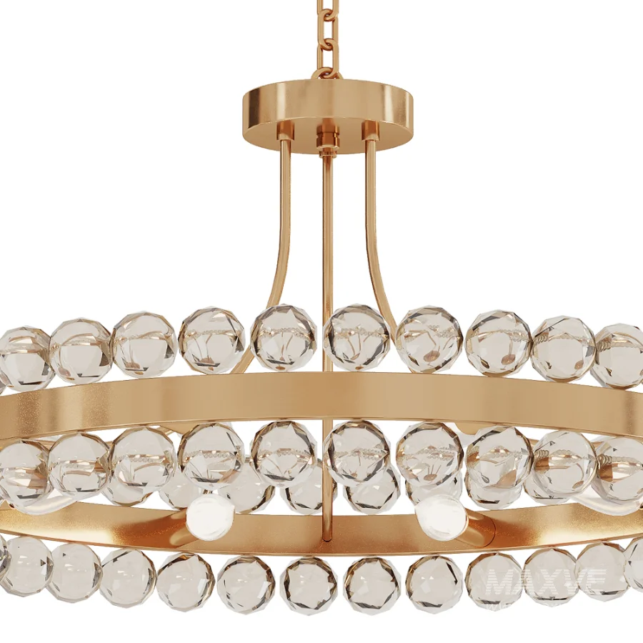 Gold Crystal Metal Chandelier - Image 3