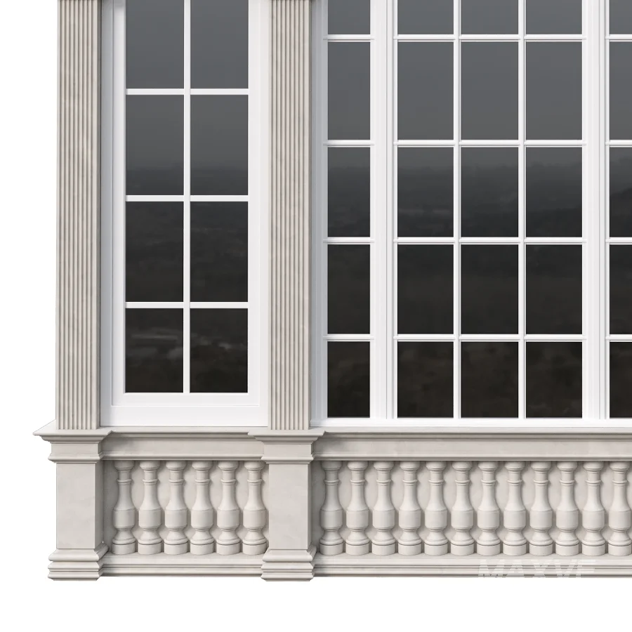 Architectural Classic Window 3D Model 15 - Image 7