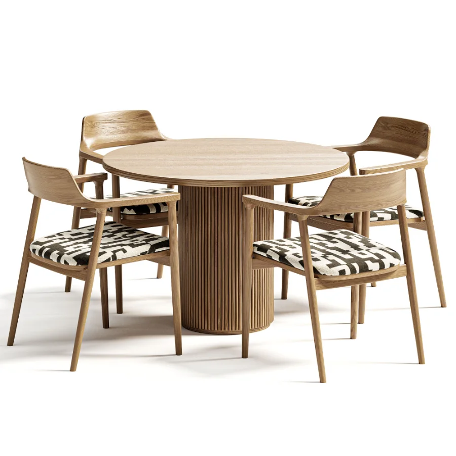 Hiroshima chair,Moon table Dantonehome Dining set - Image 4
