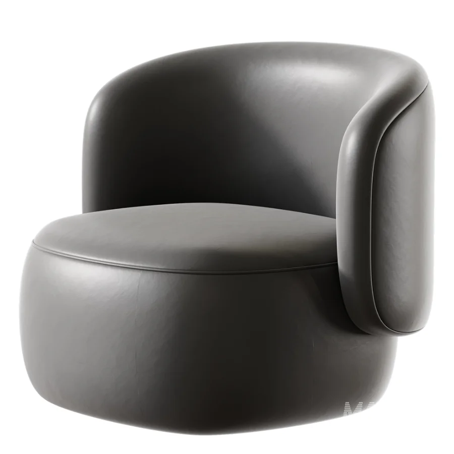 Pietra Curved Swivel Armchair - Image 3
