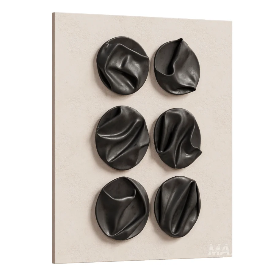 Wall Decor Abstract Folded Round Metal Panel 22 - Image 2