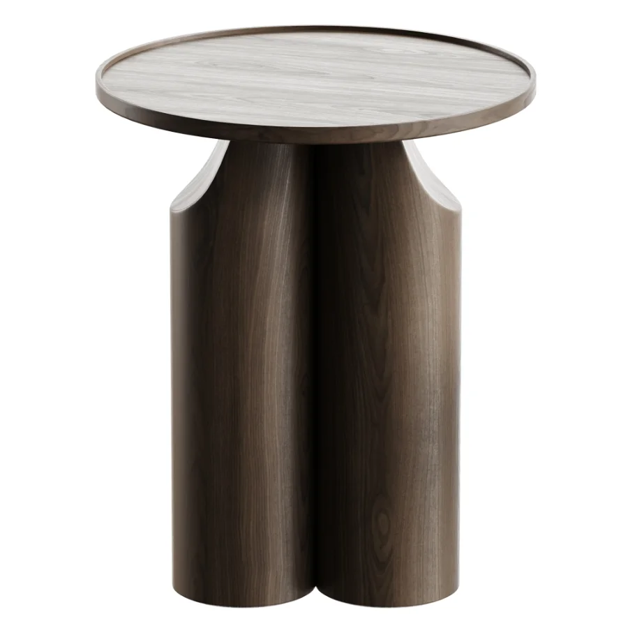 Stigido Round walnut Side table BY AMPM - Image 4