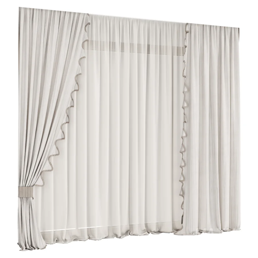 Silk and Cotton Curtain Set 125 - Image 1