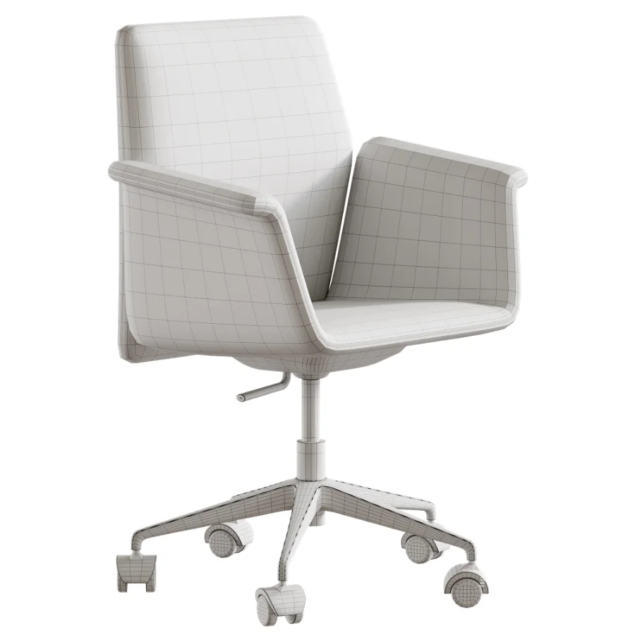 Swivel leather office chair - Image 5