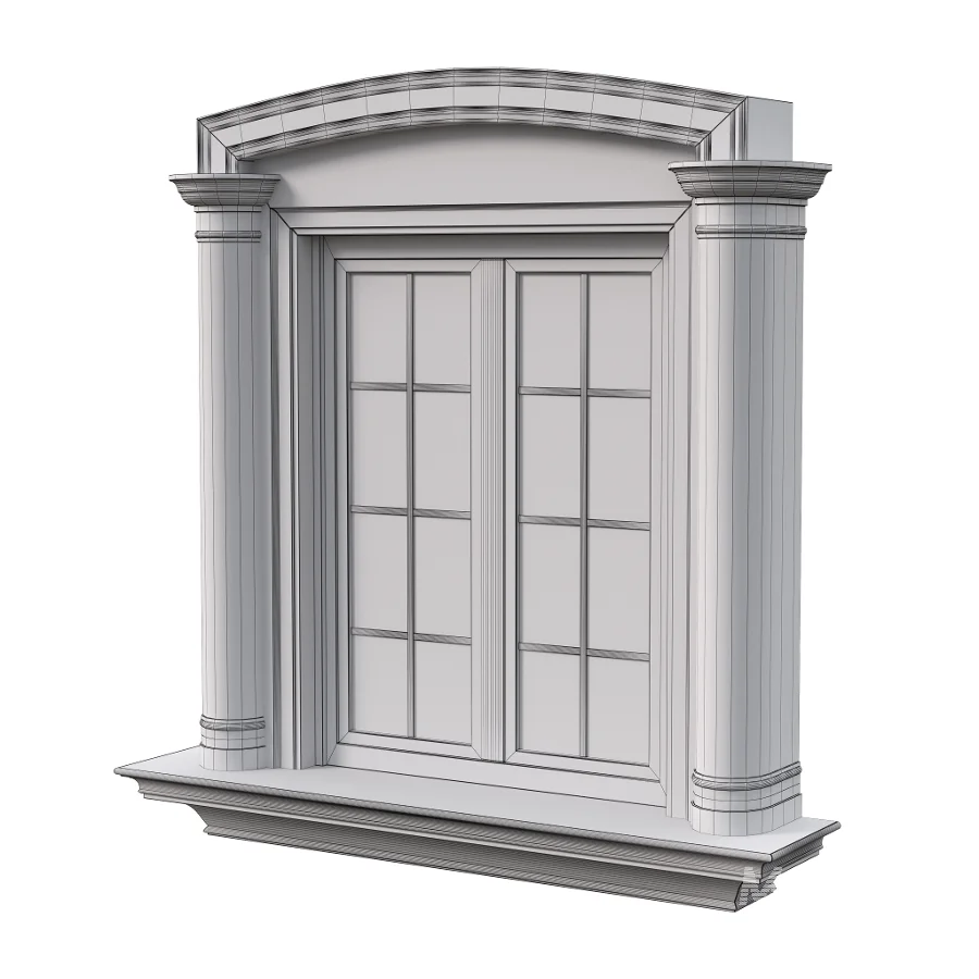 Architectural Classic Window 3D Model 14 - Image 2
