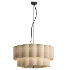 Folia large scalloped natural linen pendant - Thumbnail 1