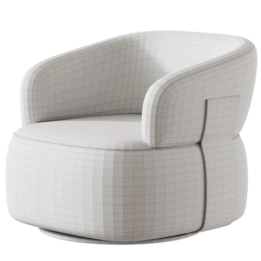 Hillip 360 Rotation Modern Barrel Chair - Image 7