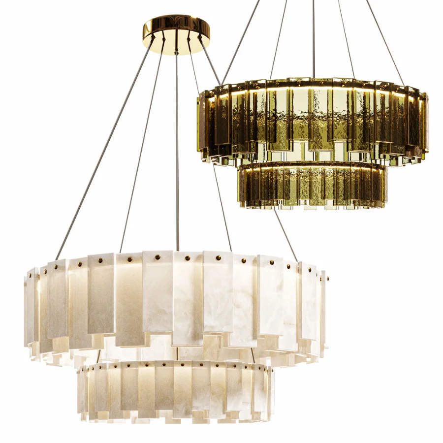 Celestial Alabaster Round Chandelier 2 - Image 5