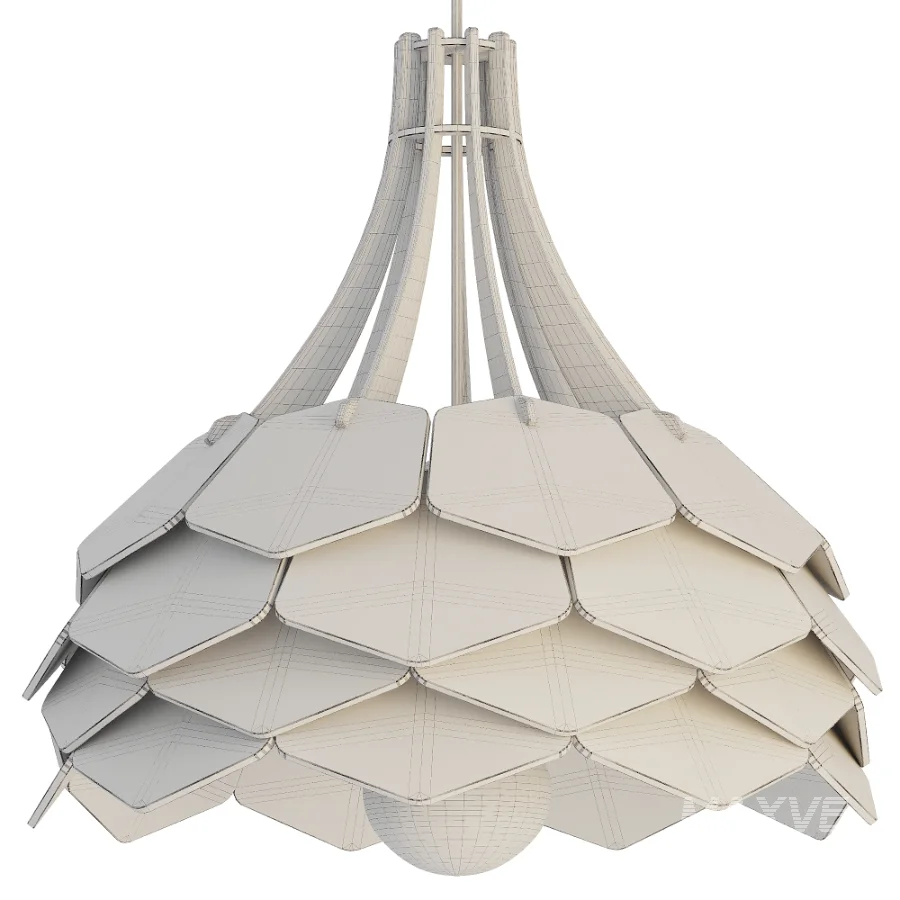 Wooden pendant lamp Dalia Rosewood - Image 3