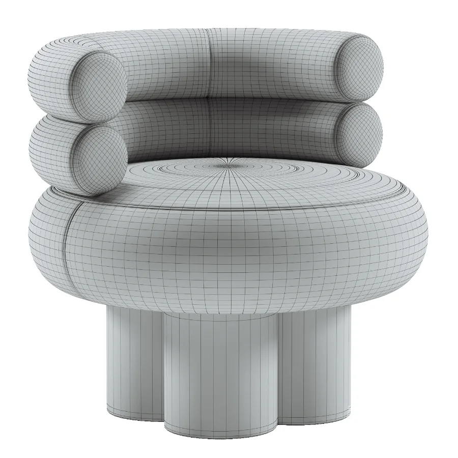 Swivel Boucle Barrel Chair - Image 7