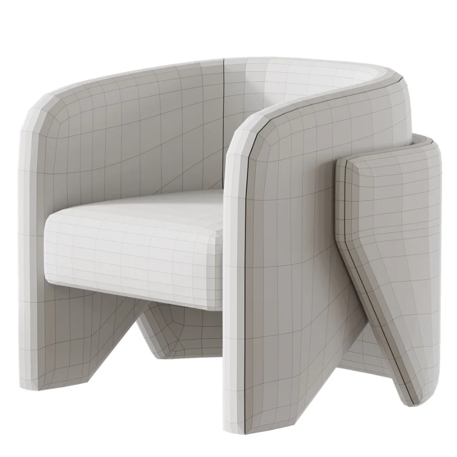 Contemporary Minimalist Armchair - Image 6
