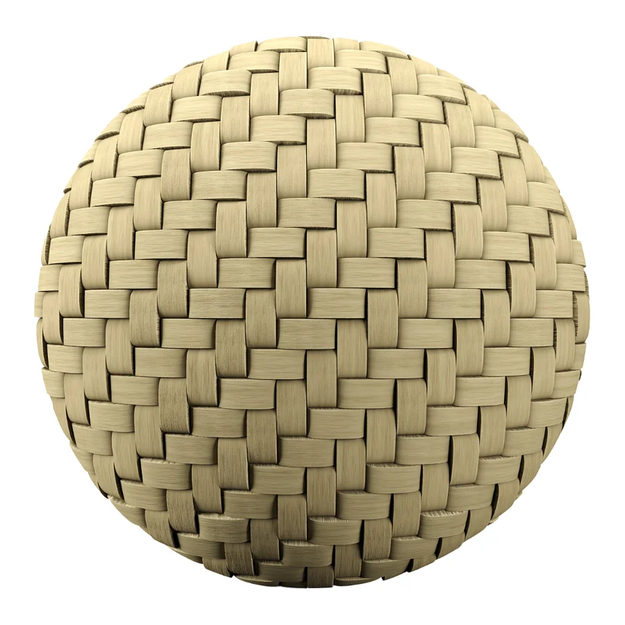 FB19 PBR Woven bamboo herringbone 4K - Image 7