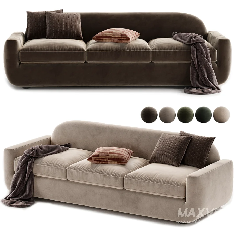 Aldine Ivory Boucle Sofa - Image 3