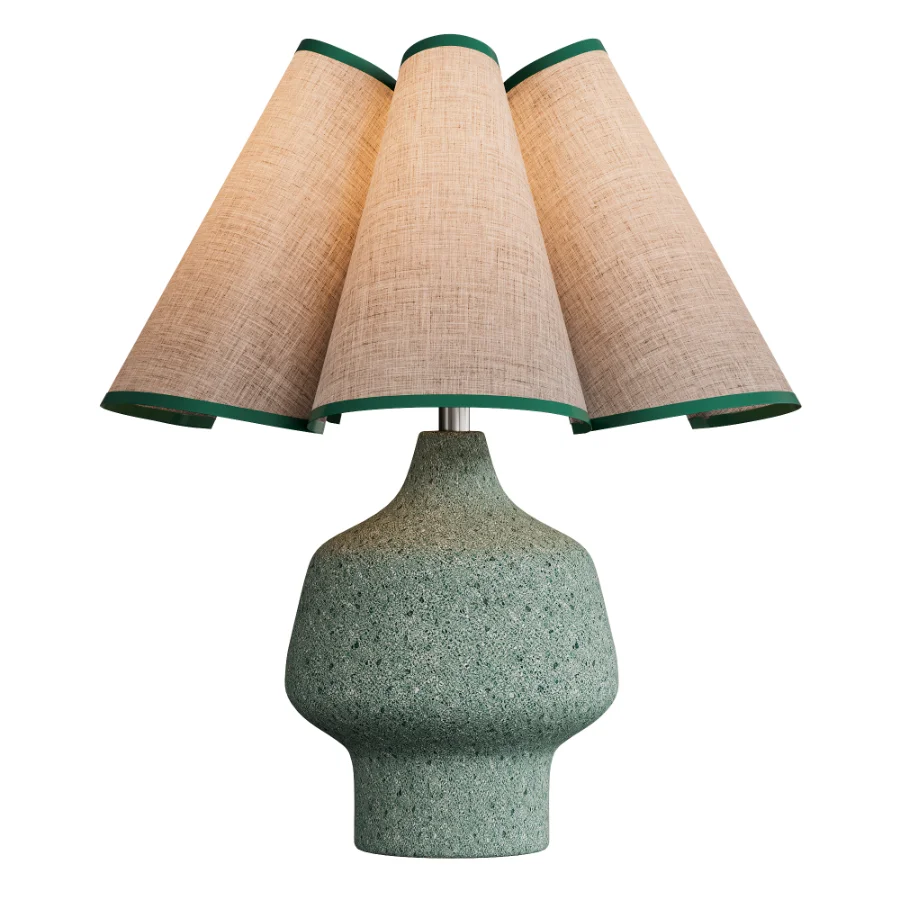 Table Lamp ValueLights Jamie Green Ceramic Table Lamp by Matalan - Image 2