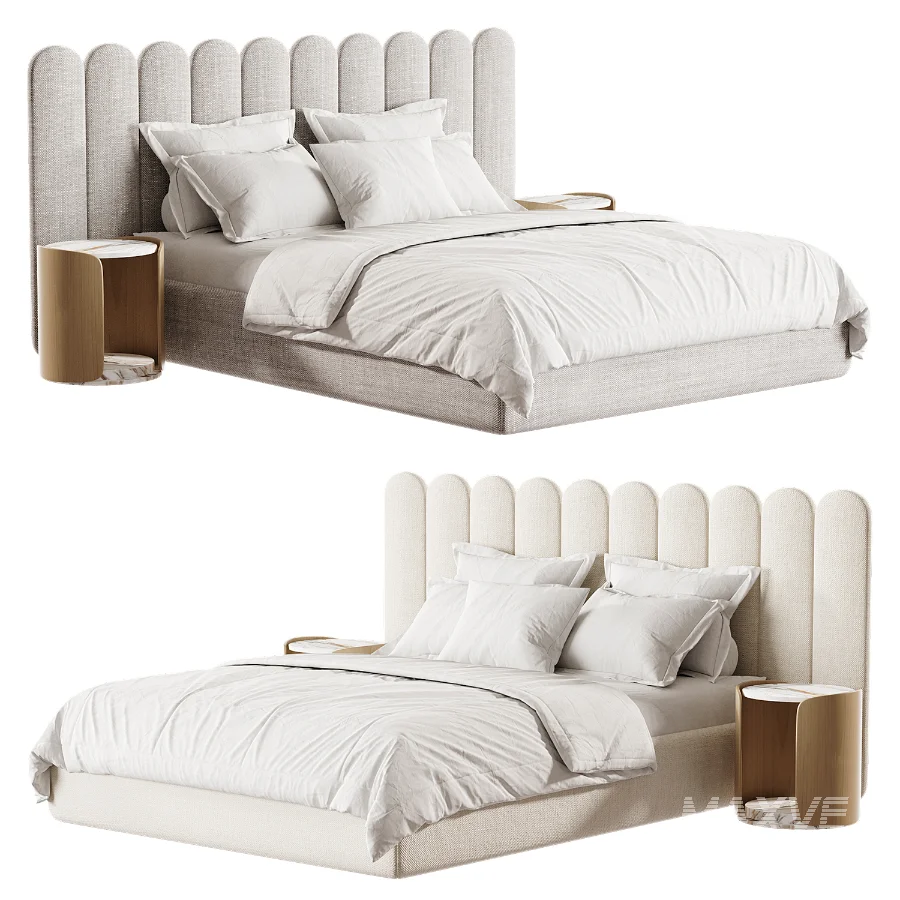 Modern Colline Upholstered King Bed - Image 2