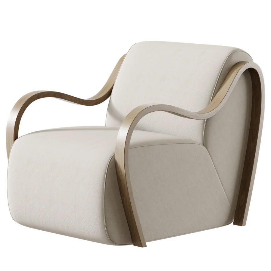 Upholstered Lounge Chair - Image 2