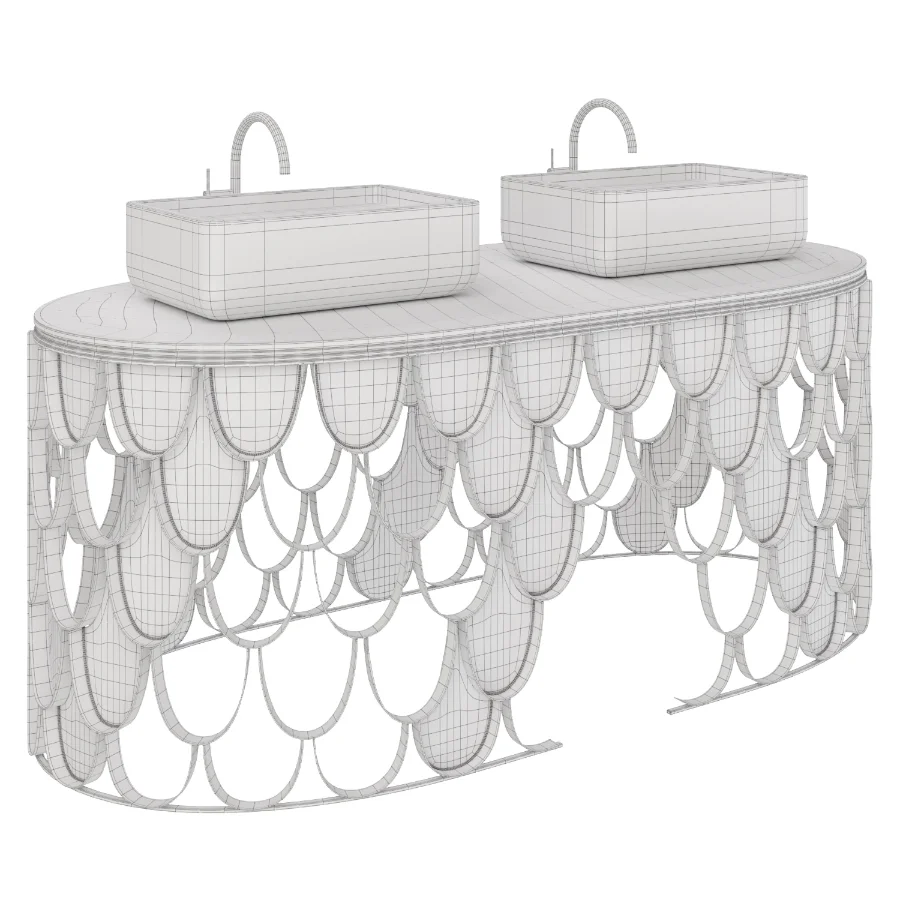 Brushed Brass Iron Washbasin - Image 2